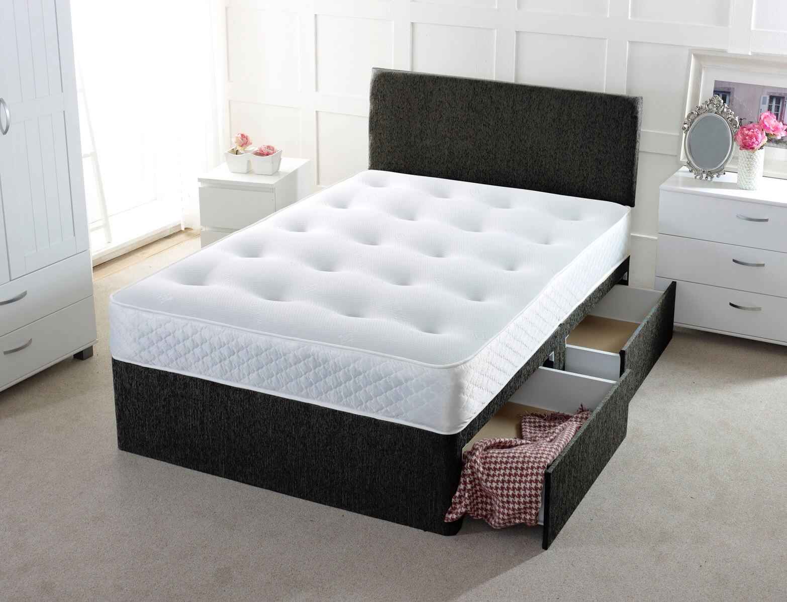 Plush Velvet Chesterfield Divan Bed with Storage | Luxury Upholstered Bed Frame
