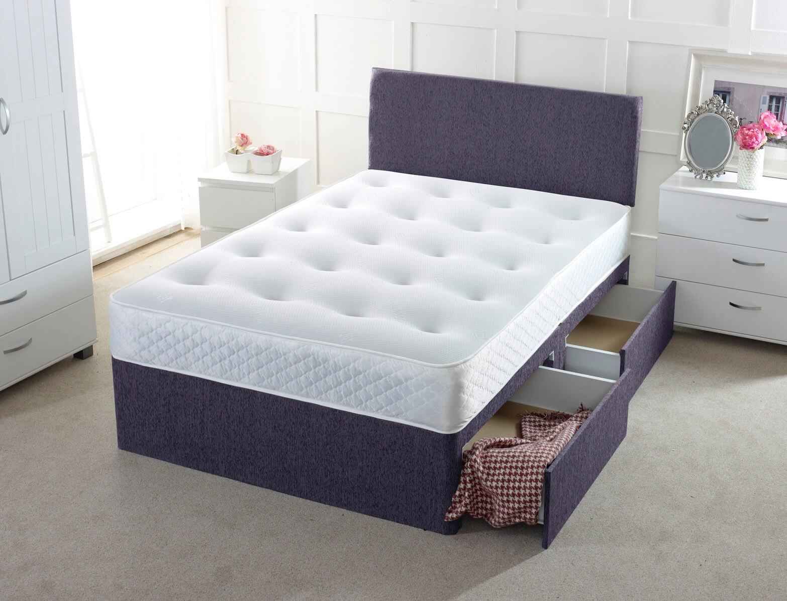 Plush Velvet Chesterfield Divan Bed with Storage | Luxury Upholstered Bed Frame
