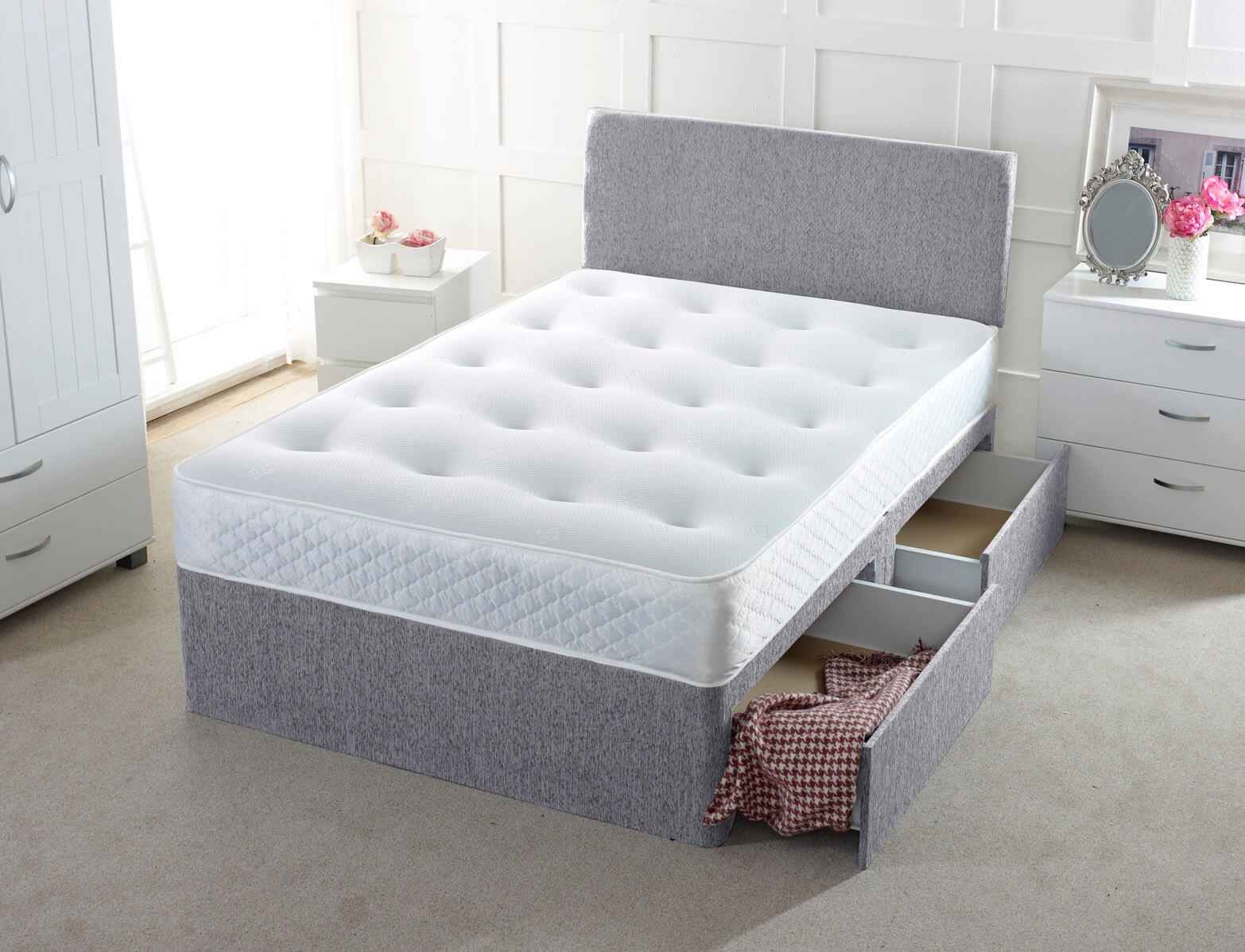 Plush Velvet Chesterfield Divan Bed with Storage | Luxury Upholstered Bed Frame